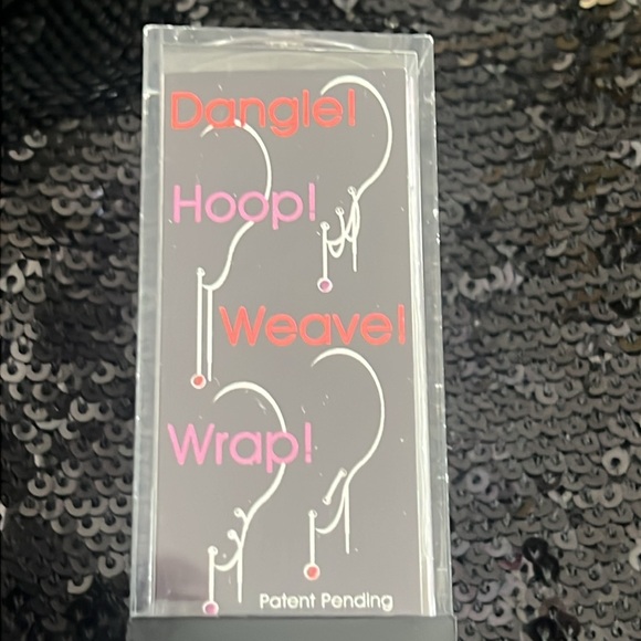 Sterling Silver 925 EarStrings Threading Earrings w/Red Crystal Dangling Hearts - Picture 5 of 6